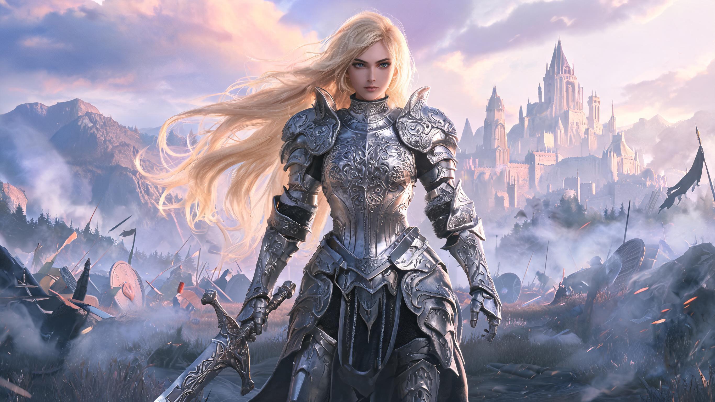 AI image template: Fantasy Warrior Woman