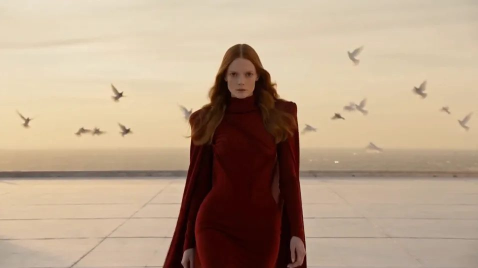 AI video template: Crimson Couture in Motion